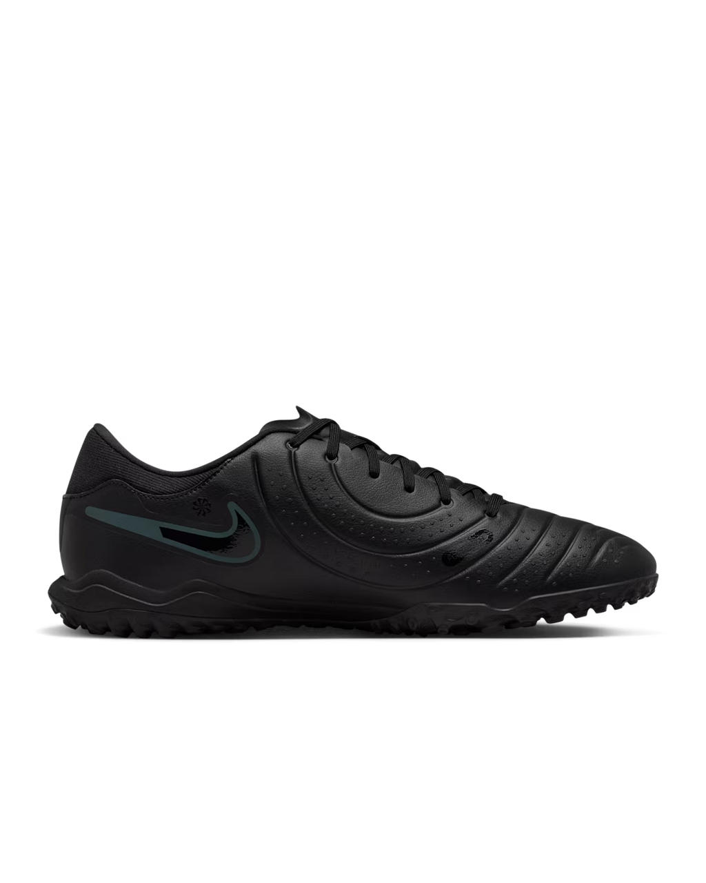 Nike Tiempo Legend 10 Academy Turf Low-Top Football Shoes (Black/Black/Deep Jungle)