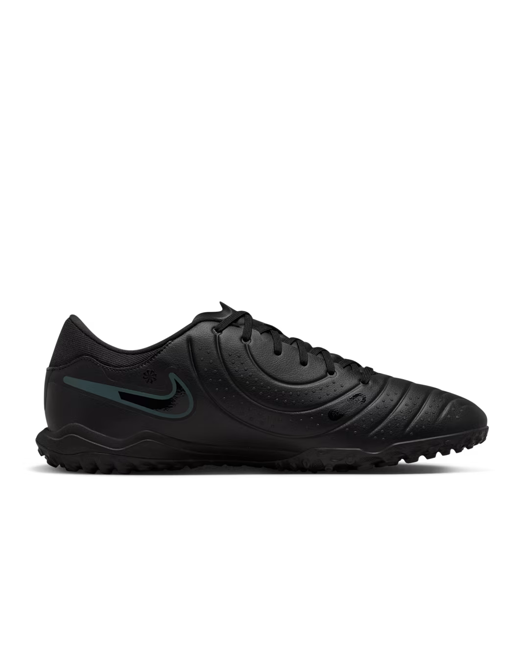 Nike Tiempo Legend 10 Academy Turf Low-Top Football Shoes (Black/Black/Deep Jungle)