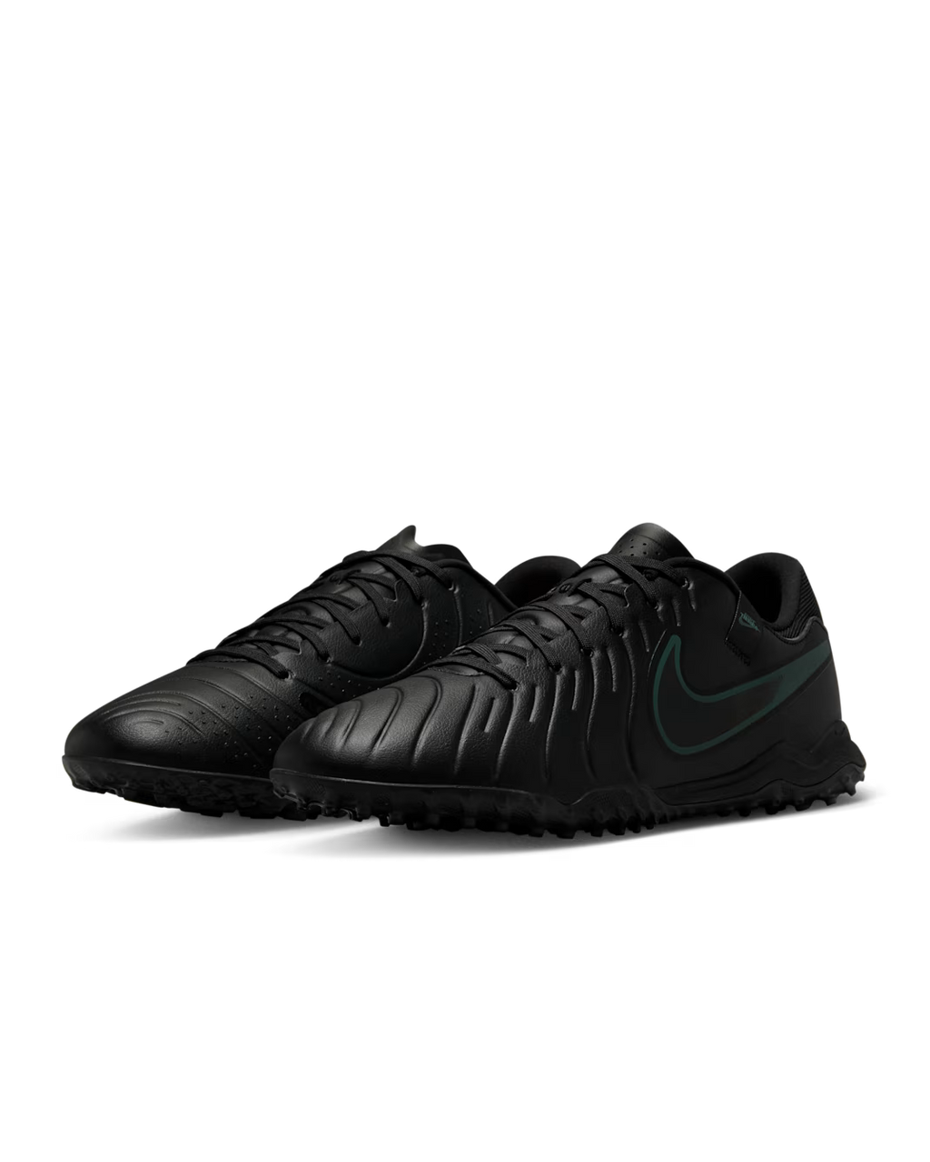 Nike Tiempo Legend 10 Academy Turf Low-Top Football Shoes (Black/Black/Deep Jungle)