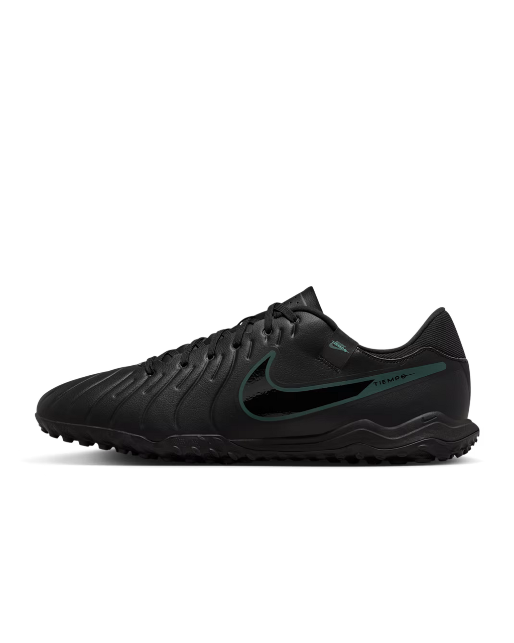 Nike Tiempo Legend 10 Academy Turf Low-Top Football Shoes (Black/Black/Deep Jungle)