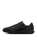 Nike Tiempo Legend 10 Academy Turf Low-Top Football Shoes (Black/Black/Deep Jungle)