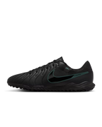 Nike Tiempo Legend 10 Academy Turf Low-Top Football Shoes (Black/Black/Deep Jungle)